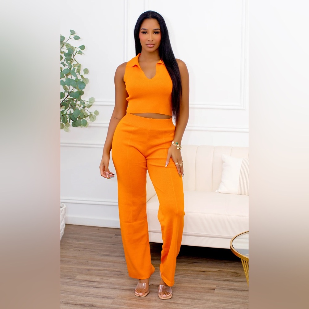 RIVIR Vibrant Orange Women's Jumpsuit SZ M